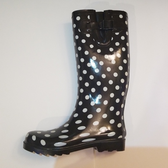 Black and white rainboots - Picture 5 of 8